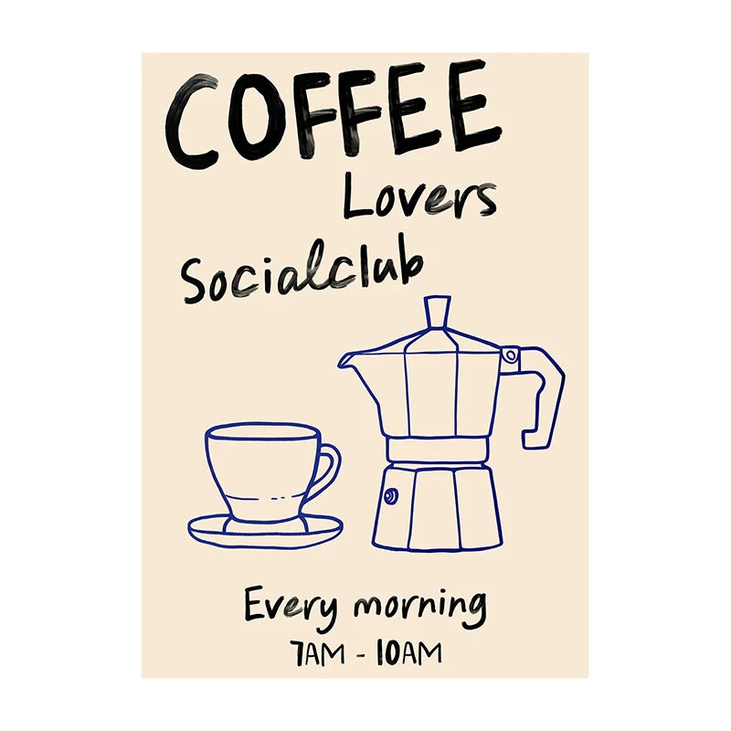 Coffee Diver Wall Art Print – Whimsical Kitchen Poster