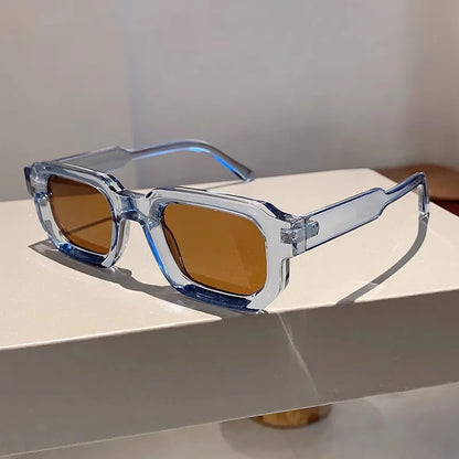 Retro Rectangle Sunglasses – UV400 Men's Vintage Square Frame