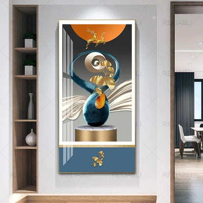 Abstract Geometric Wall Art Canvas Poster – Modern Nordic Decor
