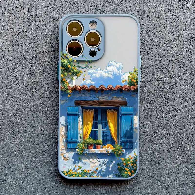Mediterranean Villa Landscape iPhone Case – Scenic Art Phone Cover
