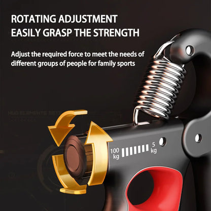 Adjustable Hand Grip Strengthener with Rep Counter 5–150kg