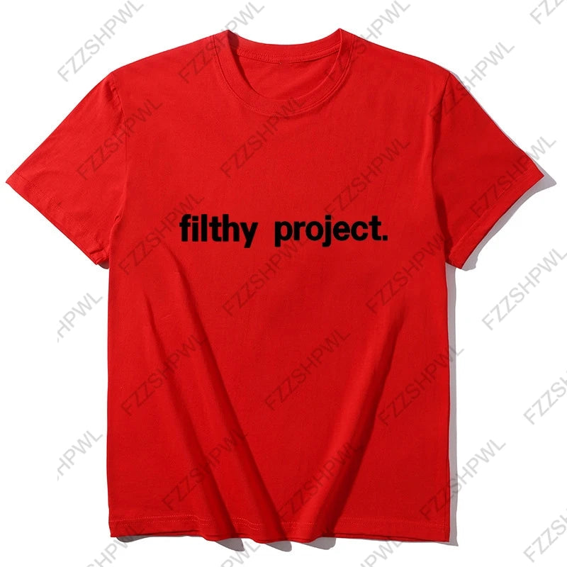 Men's Oversized Y2K Letter Print Cotton T-Shirt