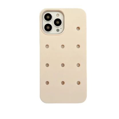 Crocs Charms Silicone iPhone Case with Holes – Fun Customizable Cover