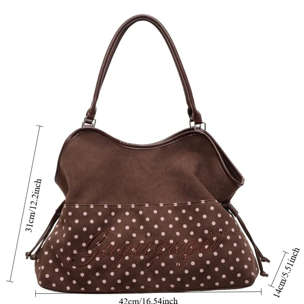 Brand Women's Tote Bags Y2k Fashion Sweet Polka Dot Handbag