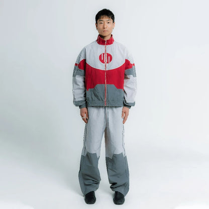 Y2K Color Block Tracksuit Set – Unisex Retro 90s Streetwear