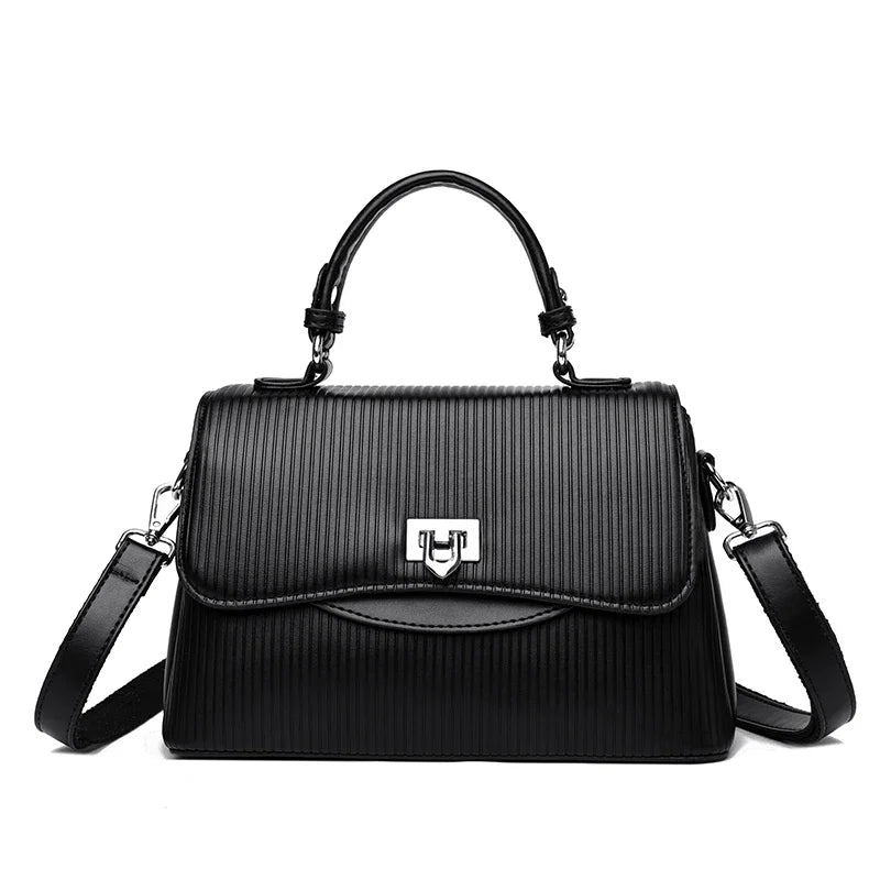 Designer Leather Handbag for Women – Multilayer Crossbody Shoulder Bag