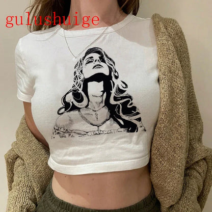 Lana Del Rey Ultraviolence Graphic Crop Top – Women's Vintage Short Sleeve Tee