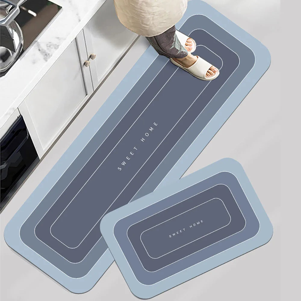 Non-Slip Kitchen Floor Mat – Crystal Velvet 2-Piece Runner Set
