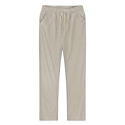 Men's Cotton Linen Pants – Breathable Streetwear Trousers S-3XL