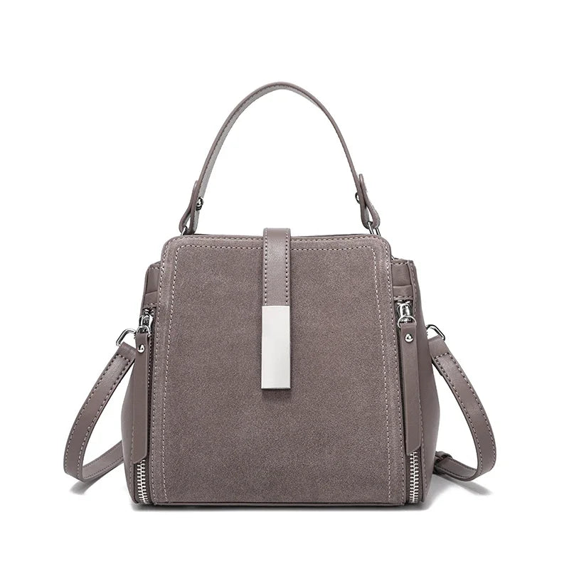 Suede Leather Shoulder Bag for Women