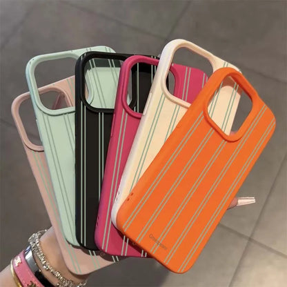 Striped Lichee Pattern iPhone Case – iPhone 11 to 17 Series