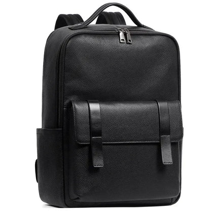 Genuine Leather Men's Backpack Large Capacity Laptop Bag