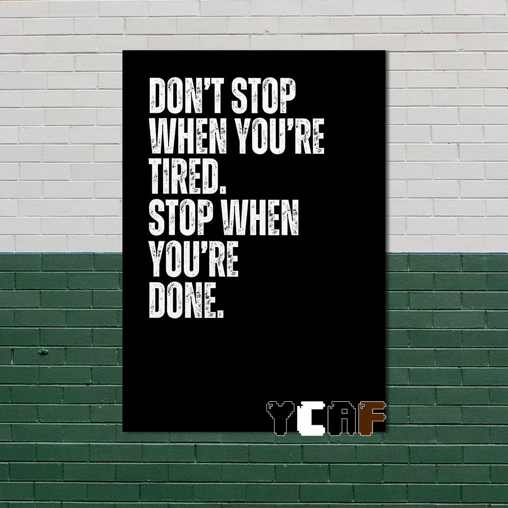 Motivational Quote Canvas Poster – Discipline Wall Art