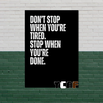 Motivational Quote Canvas Poster – Discipline Wall Art