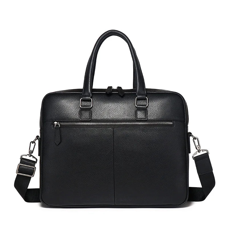 Genuine Leather Laptop Briefcase for Men – 14 Inch