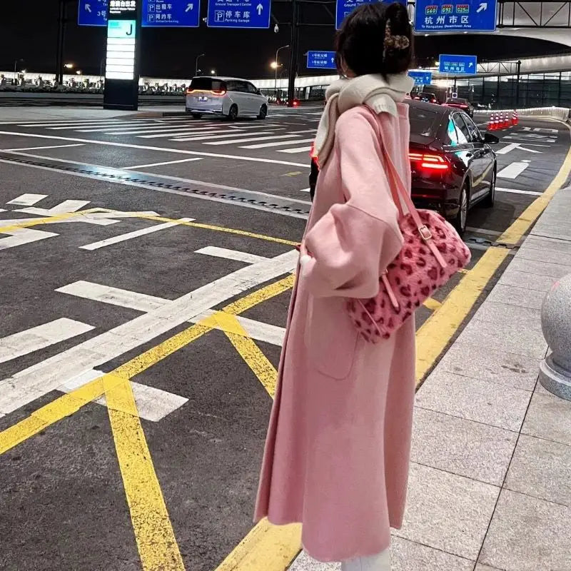 Leopard Print Pink Handbag