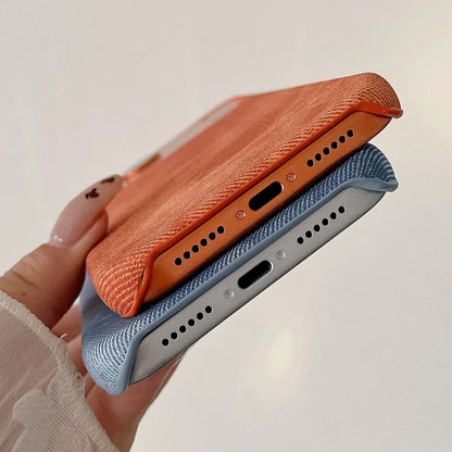 Denim iPhone Case – Slim Fabric Cover for iPhone 11–17 Series