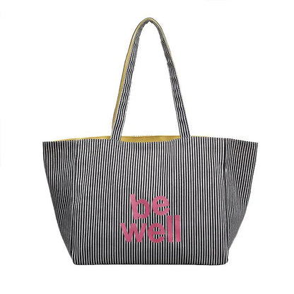 Casual Large Stripe Women's Shoulder Bag