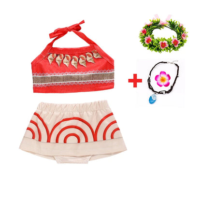 Moana Dress Costume For Girls Halloween Party