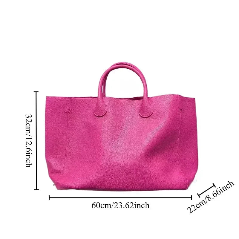 Vegan Leather Oversized Large Capacity Shopping Bag