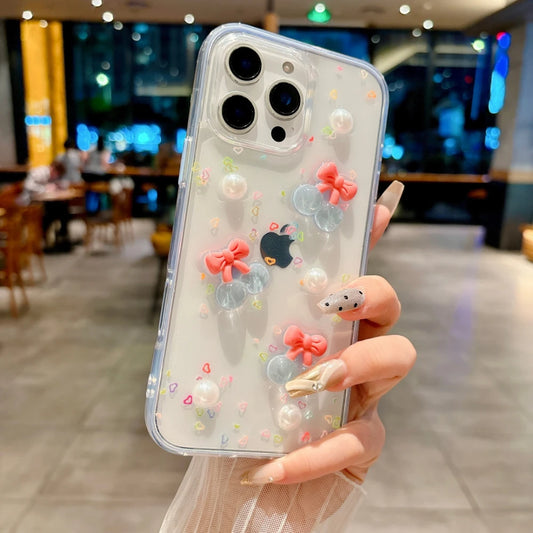 3D Cherry Love Heart iPhone Case – Cute Epoxy Shockproof Cover