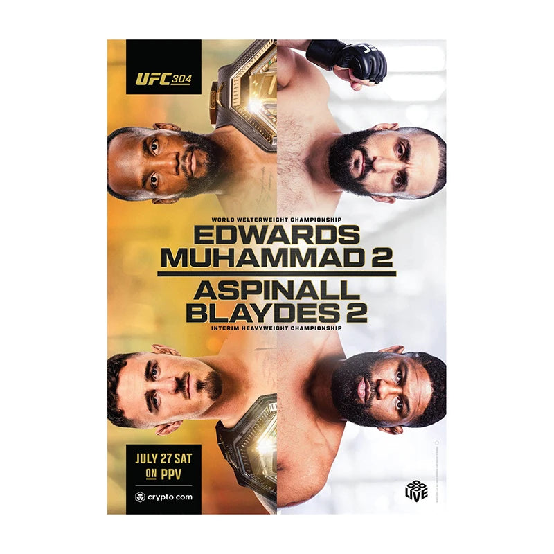 UFC MMA Fight Poster Print – Boxing & MMA Canvas Wall Art for Gym