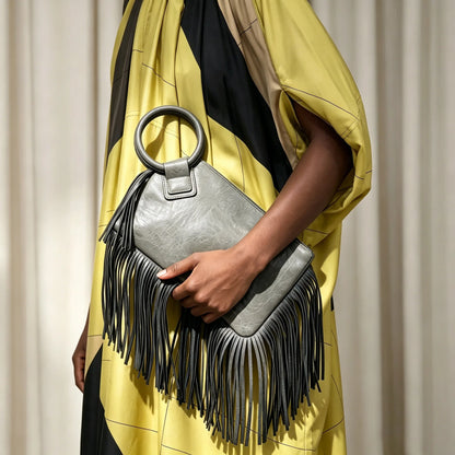 Vintage Y2K Fringed Clutch Handbag