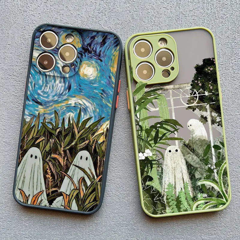Ghost iPhone Case – Shockproof Cute Strawberry Garden Design