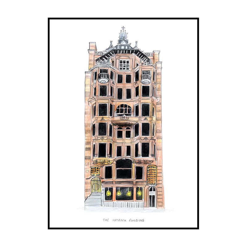 Glasgow Bookshops Wall Art Poster – Watercolor Illustrated Print
