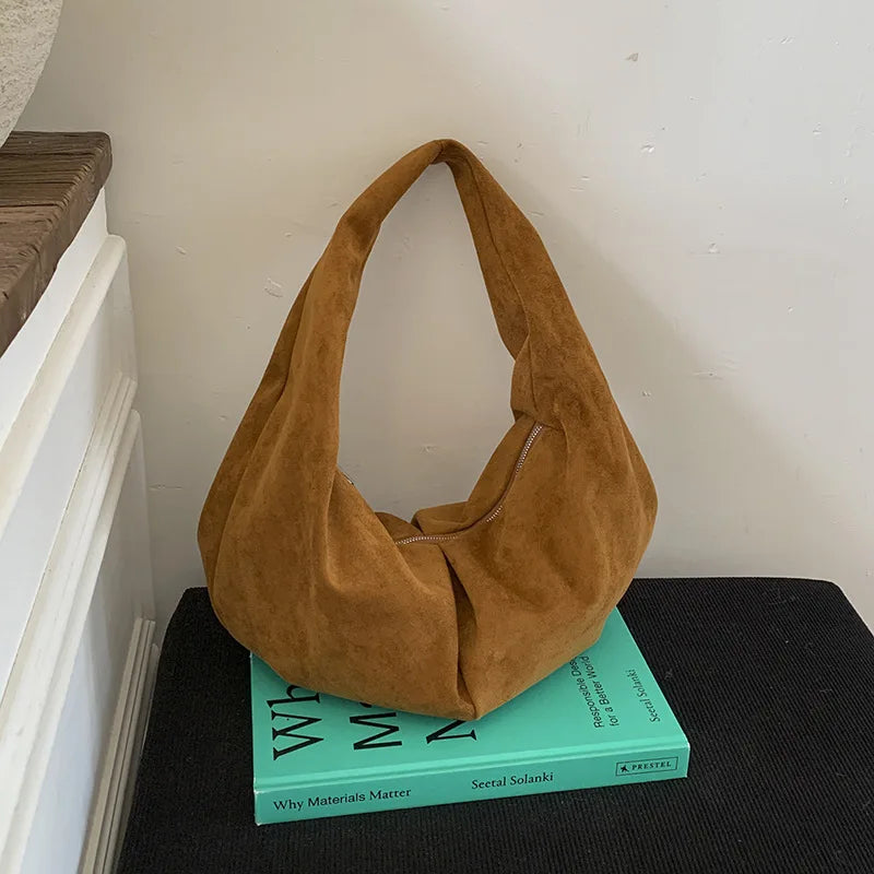 Retro Suede Leopard Print Single Oulder Bag