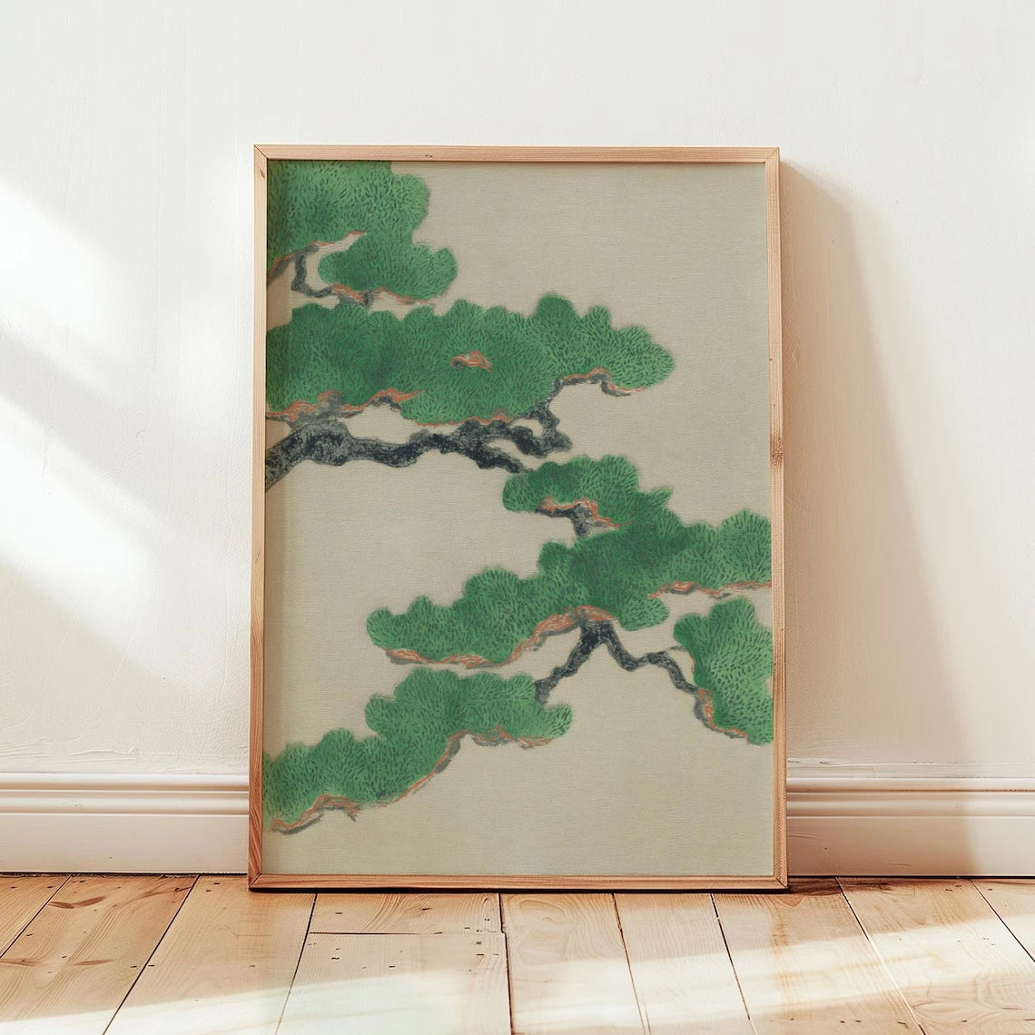 Japanese Pine Tree Canvas Print – Zen Nature Wall Art
