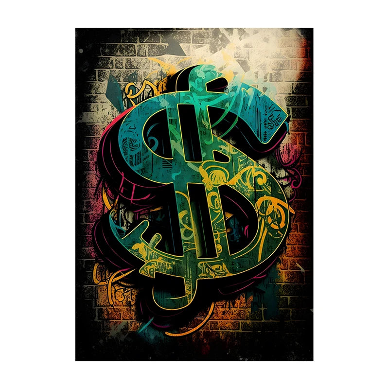 Graffiti Lion Art Poster – Colorful Abstract Canvas Wall Print