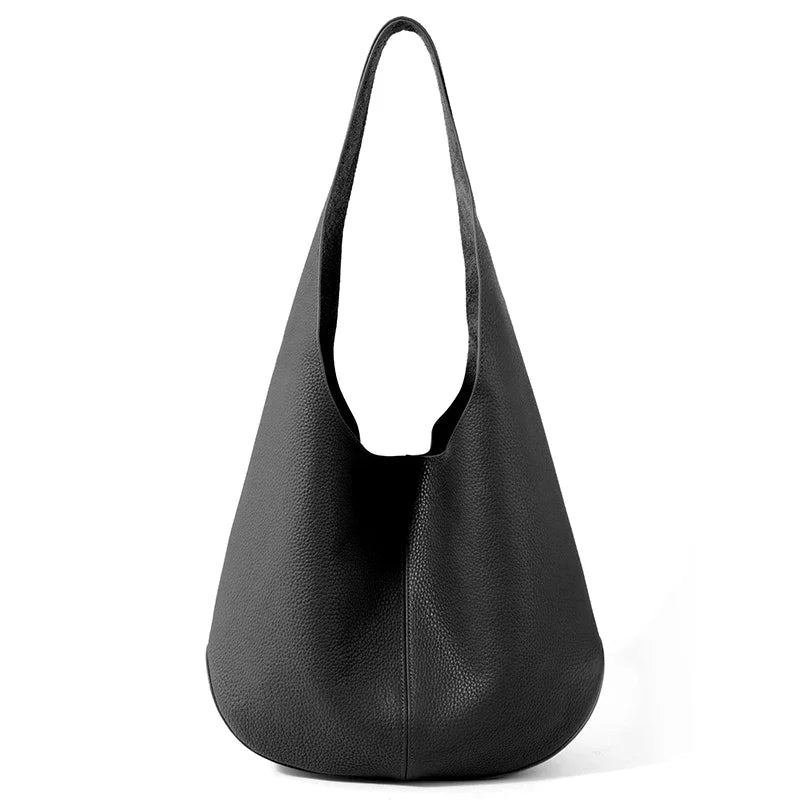 Women's Genuine Leather Hobo Shoulder Bag – Soft Retro Luxury