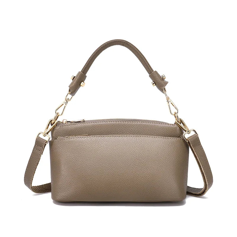 Women Cowhide Genuine Leather Shoulder Bag