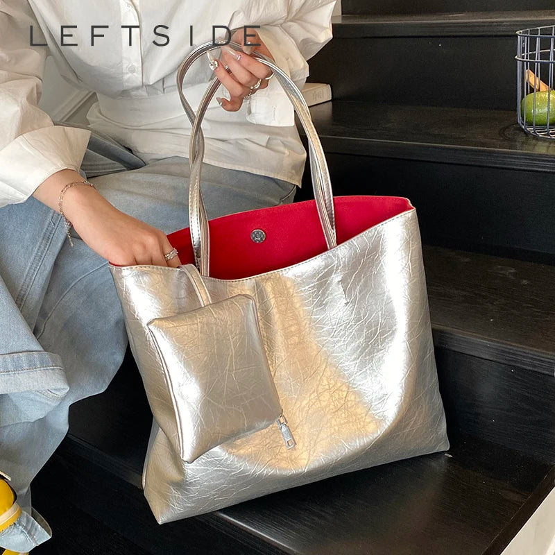 PU Leather Tote Bag – Large Capacity Shoulder Bag for Women