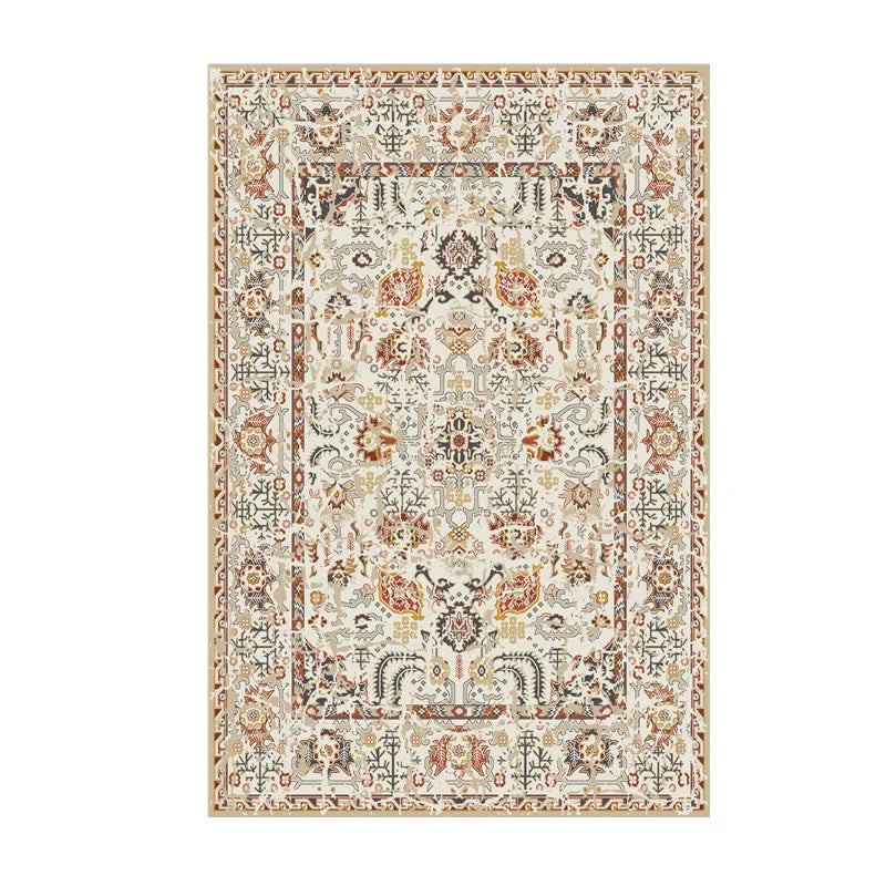 Persian Retro Area Rug – Washable Foldable Cashmere-Feel Carpet