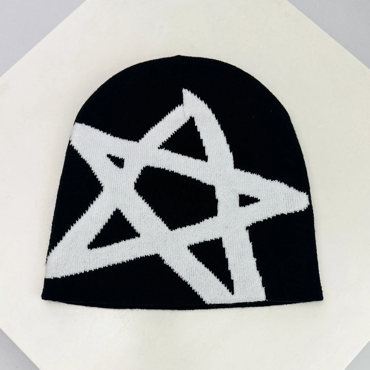 Star Print Knit Beanie – Unisex Hip Hop Streetwear Hat