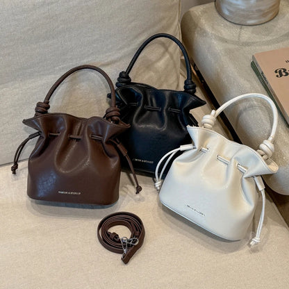 Women's Faux Leather Bucket Bag