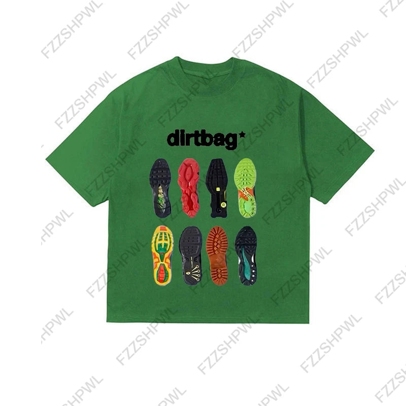 Dirtbag Sneaker Sole Graphic T-Shirt – Men's Y2K Streetwear Cotton Tee