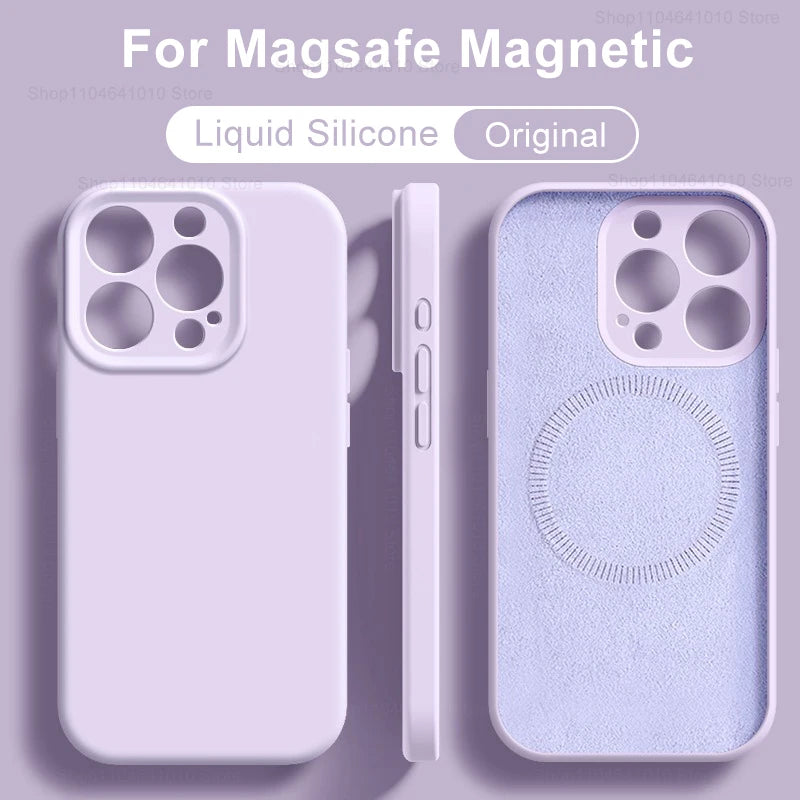 MagSafe Liquid Silicone Case for iPhone 17 16 15 14 13 12 11