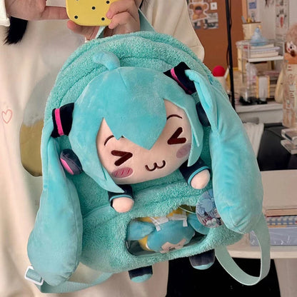 Hatsune Miku Plush Backpack Large Capacity Anime Bag