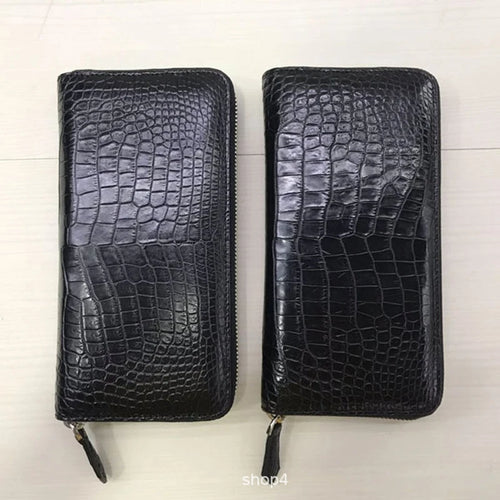 Crocodile Leather Men's Long Wallet – Luxury Alligator Organizer