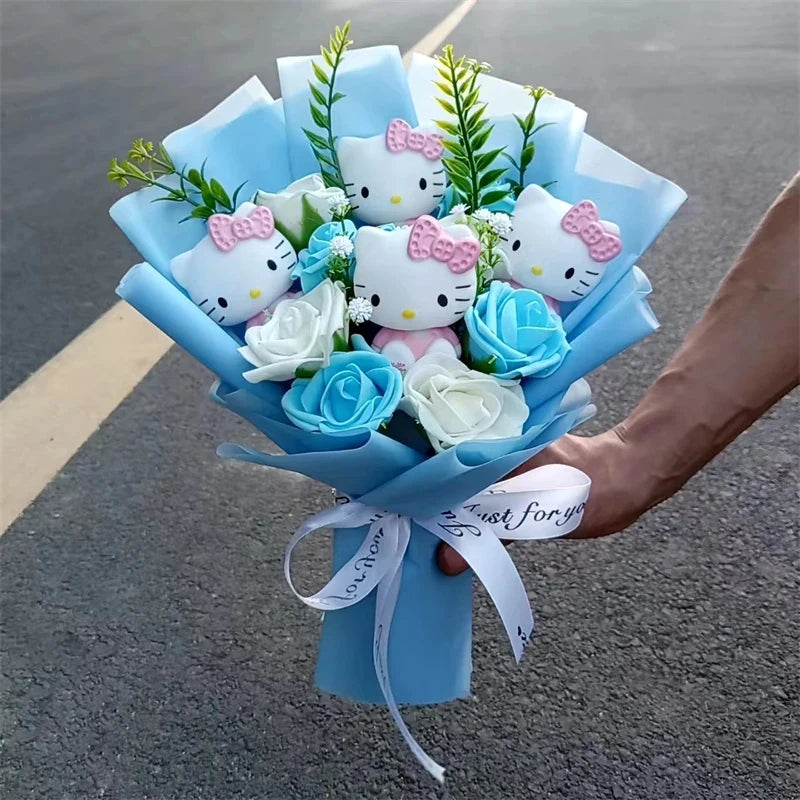 Hello Kitty Plush Bouquet Rose Flower Gift