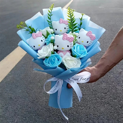 Hello Kitty Plush Bouquet Rose Flower Gift