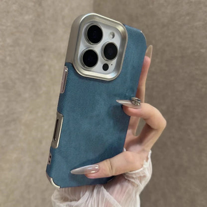 Denim Fabric iPhone Case – Retro Cowboy Style for iPhone 11–17 Series