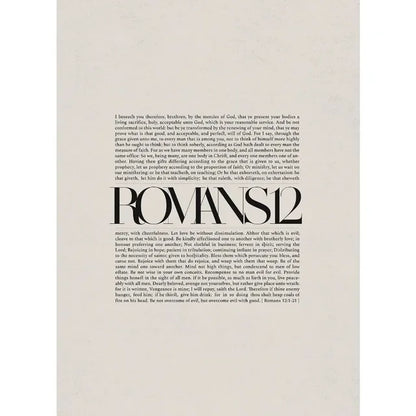 Bible Scripture Canvas Wall Art – Christian Quote Poster for Home Decor