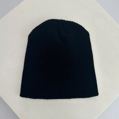 Gothic Knit Beanie – Y2K Dark Aesthetic Winter Hat