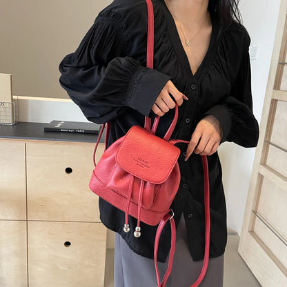Candy Color Women's Cute Small Pu Leather Backpacks