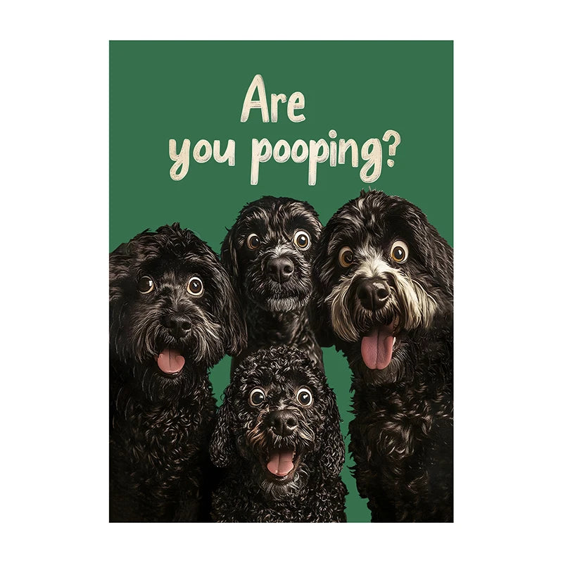 Funny Cow Poster – Are You Pooping? Farm Animal Bathroom Art