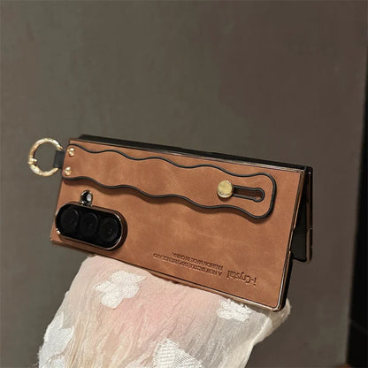 Samsung Galaxy Z Fold Case – Wavy Cover with Wrist Strap Holder